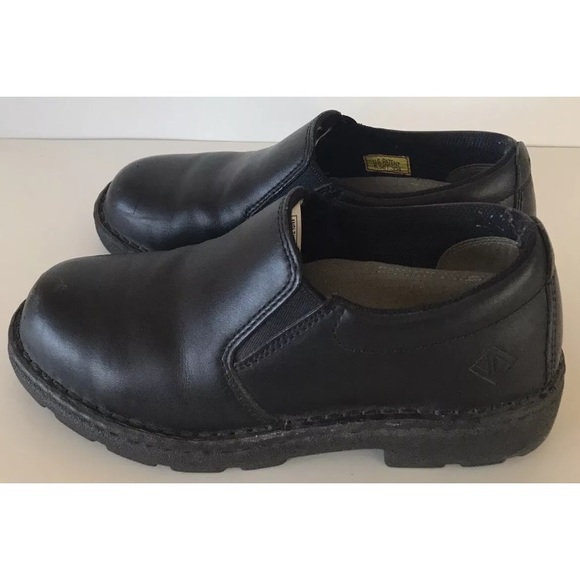 LeHigh pwr cushion stl toe size 8W black leather - Picture 2 of 8